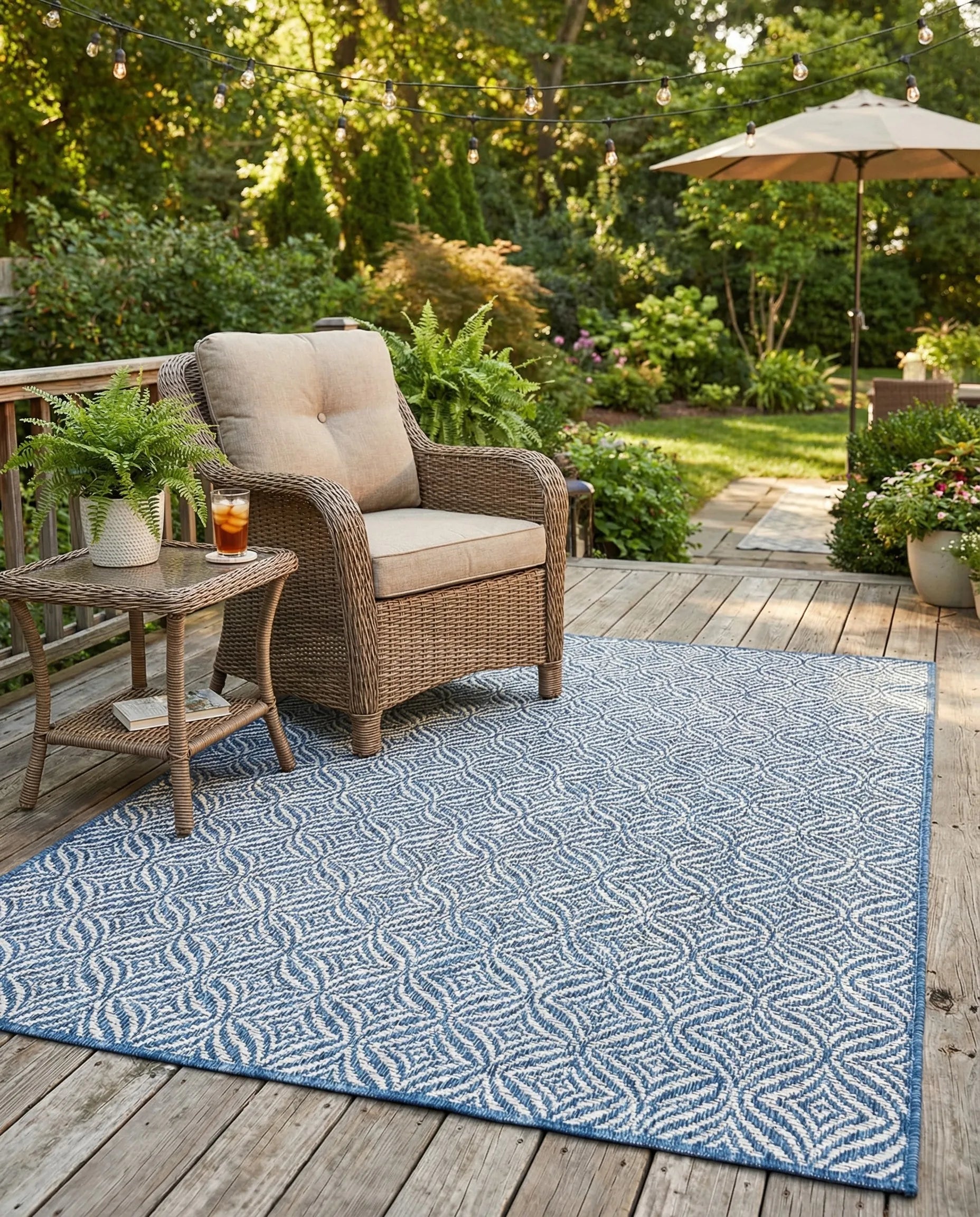 Washable Lattice Indoor / Outdoor Rug