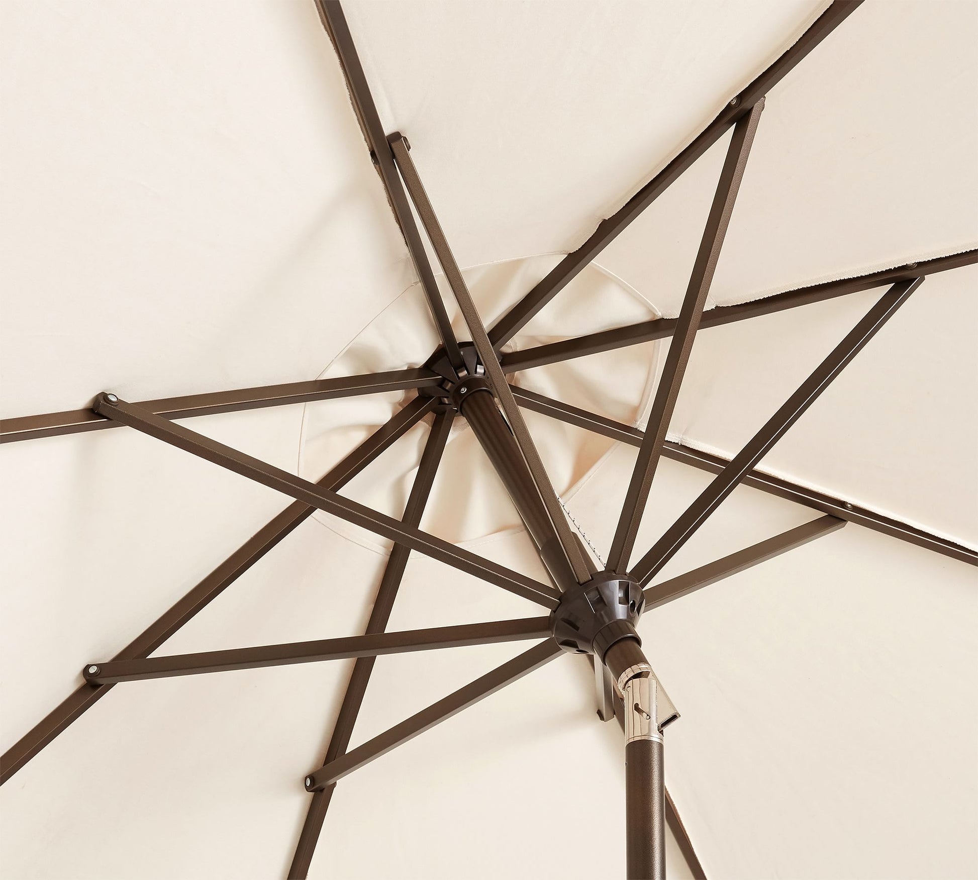 9' Round Outdoor Patio Umbrella – Rustproof Aluminum Tilt Frame