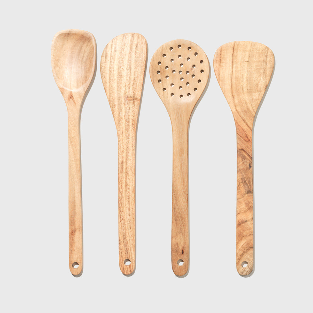 Wooden Utensils (Set of 4) - Case of 12