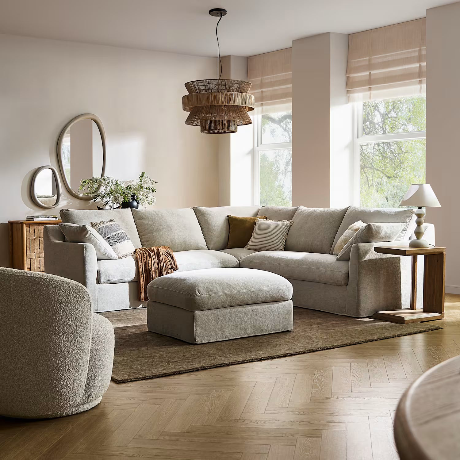 Agnes Slipcover Storage Ottoman