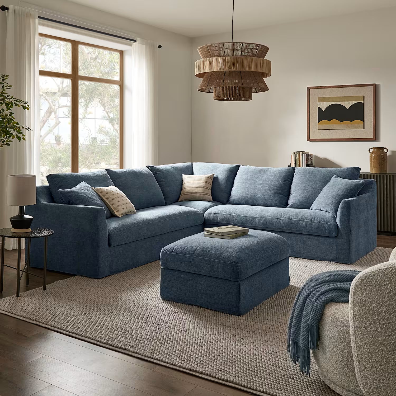 Agnes Slipcover Storage Ottoman