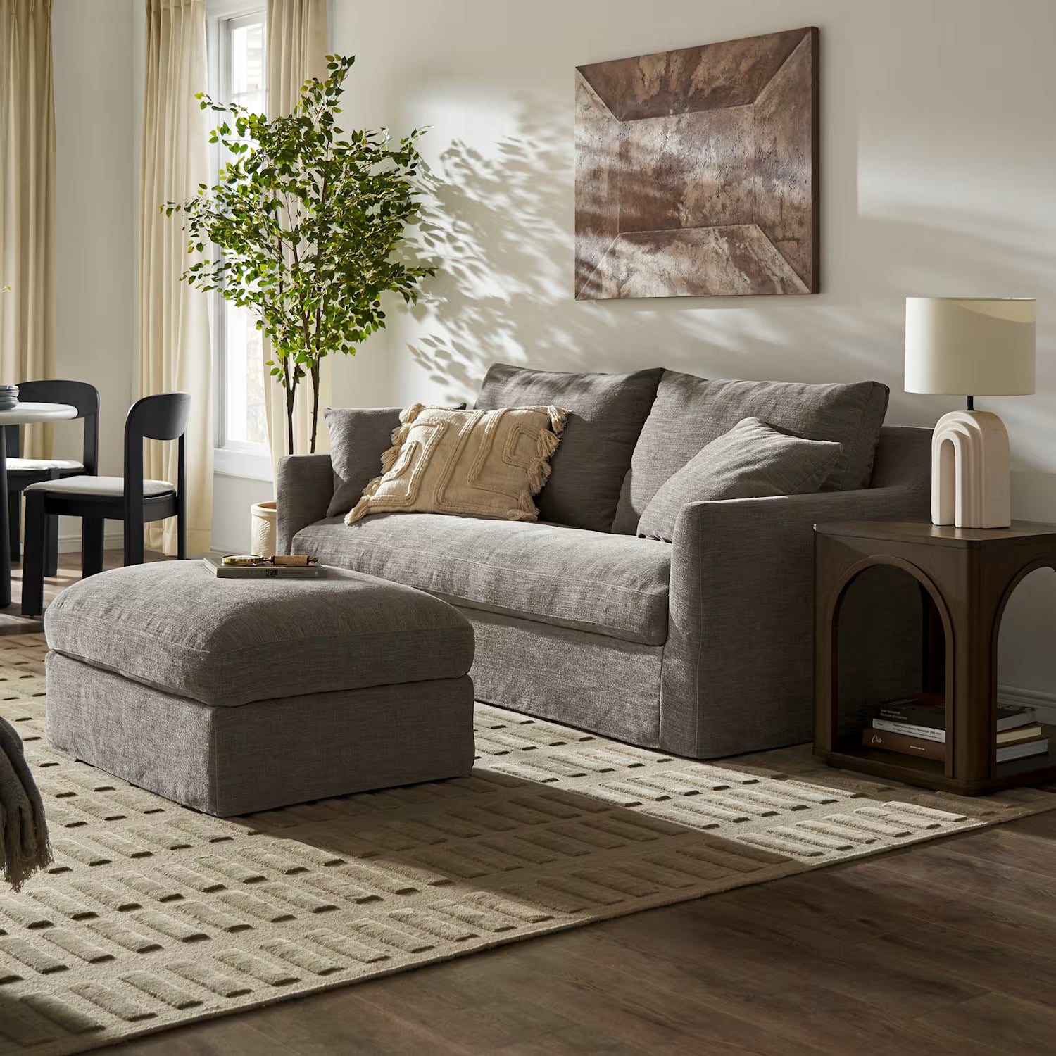 Agnes Slipcover Storage Ottoman