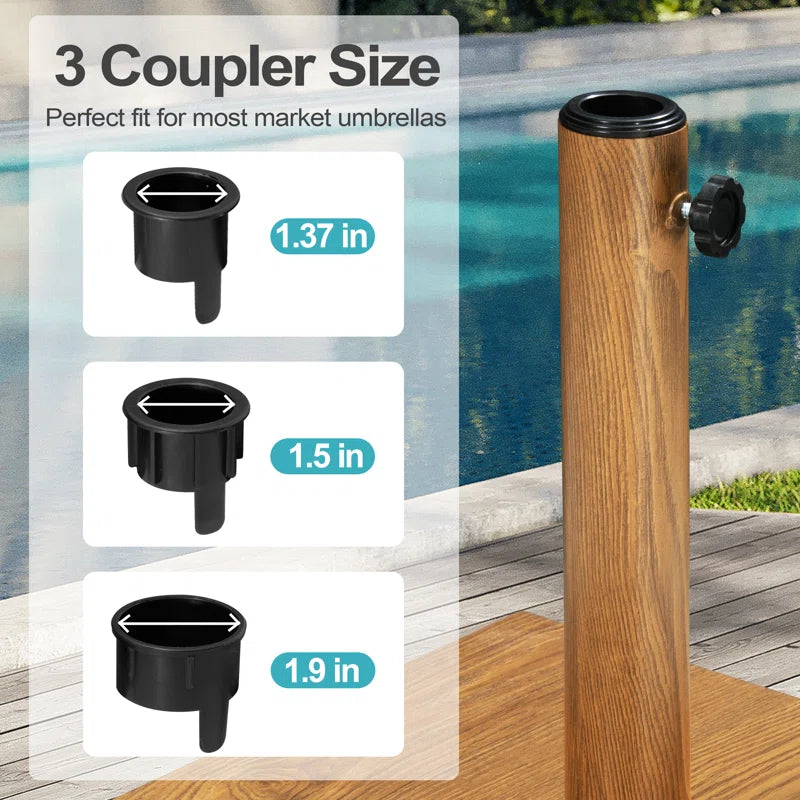 Agosto 40 Lb. Concrete Free Standing Umbrella Base, Black