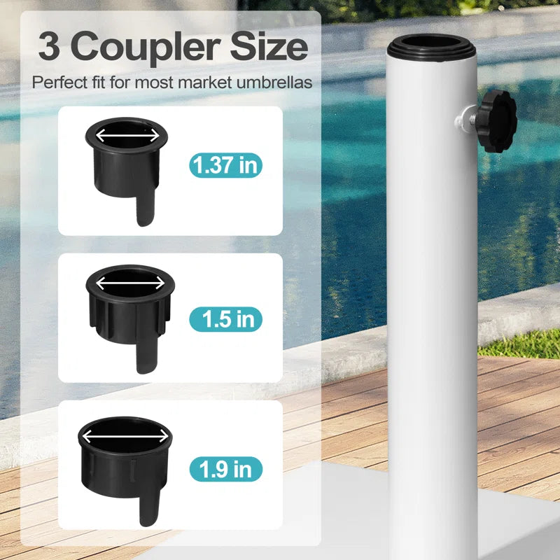 Agosto 40 Lb. Concrete Free Standing Umbrella Base, Black