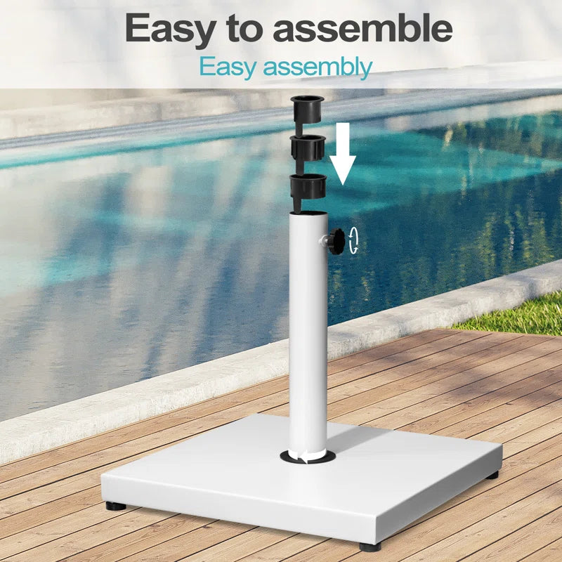 Agosto 40 Lb. Concrete Free Standing Umbrella Base, Black