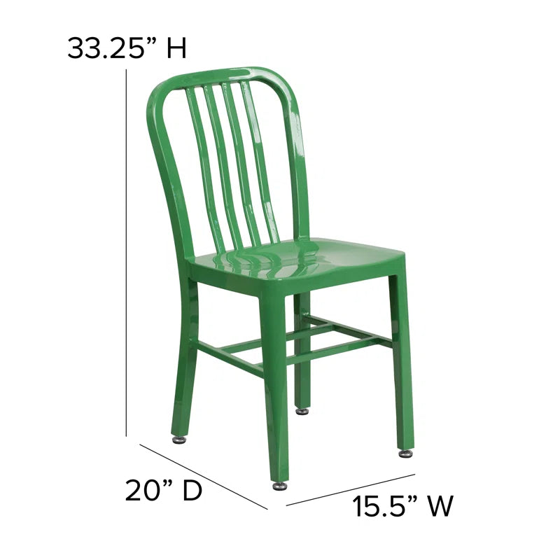 Akins Indoor/Outdoor Commercial Grade Metal Modern Dining Chairs by Flash Furniture (Set of 2)