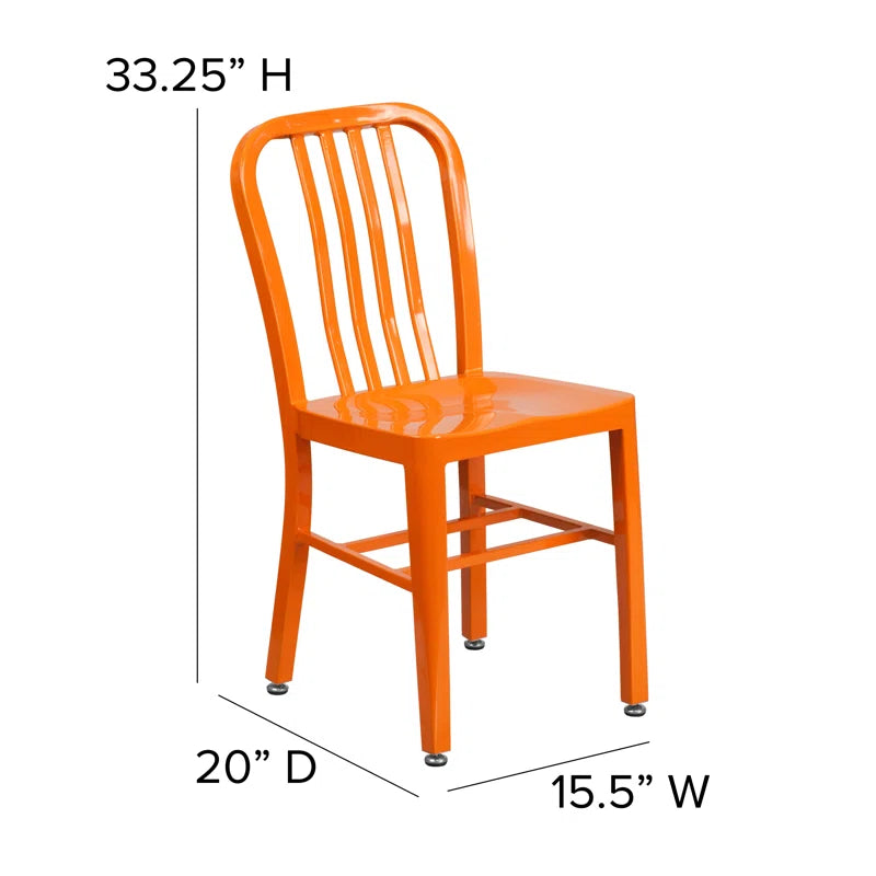 Akins Indoor/Outdoor Commercial Grade Metal Modern Dining Chairs by Flash Furniture (Set of 2)