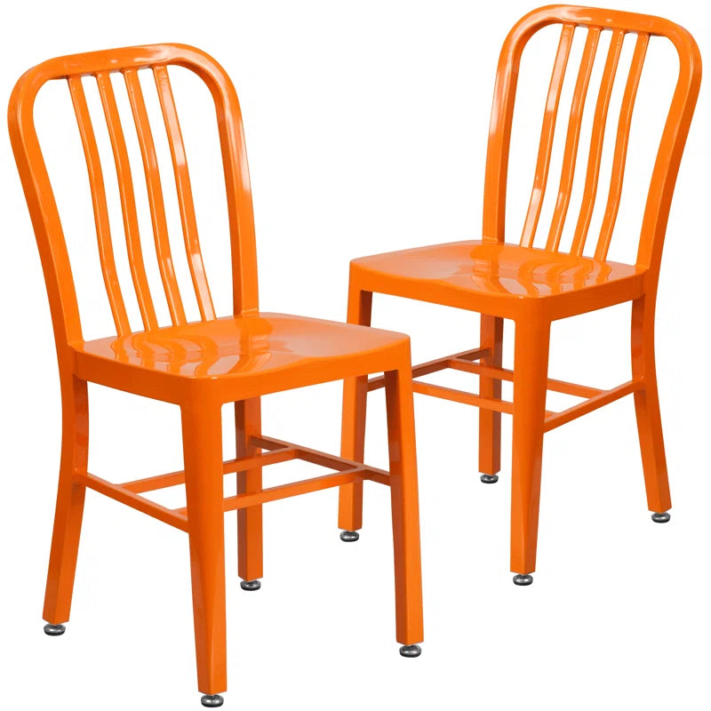 Akins Indoor/Outdoor Commercial Grade Metal Modern Dining Chairs by Flash Furniture (Set of 2)