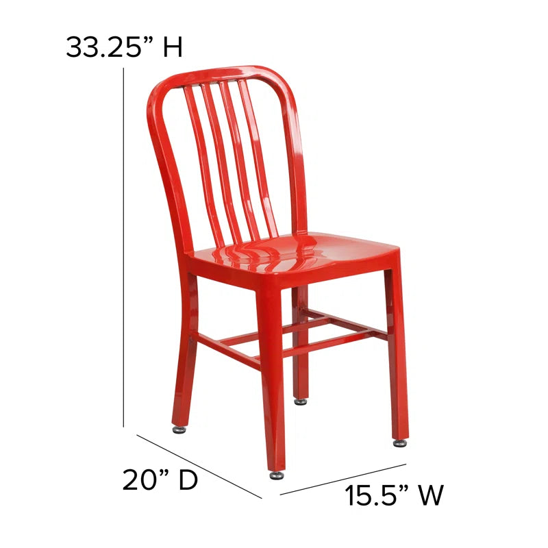 Akins Indoor/Outdoor Commercial Grade Metal Modern Dining Chairs by Flash Furniture (Set of 2)