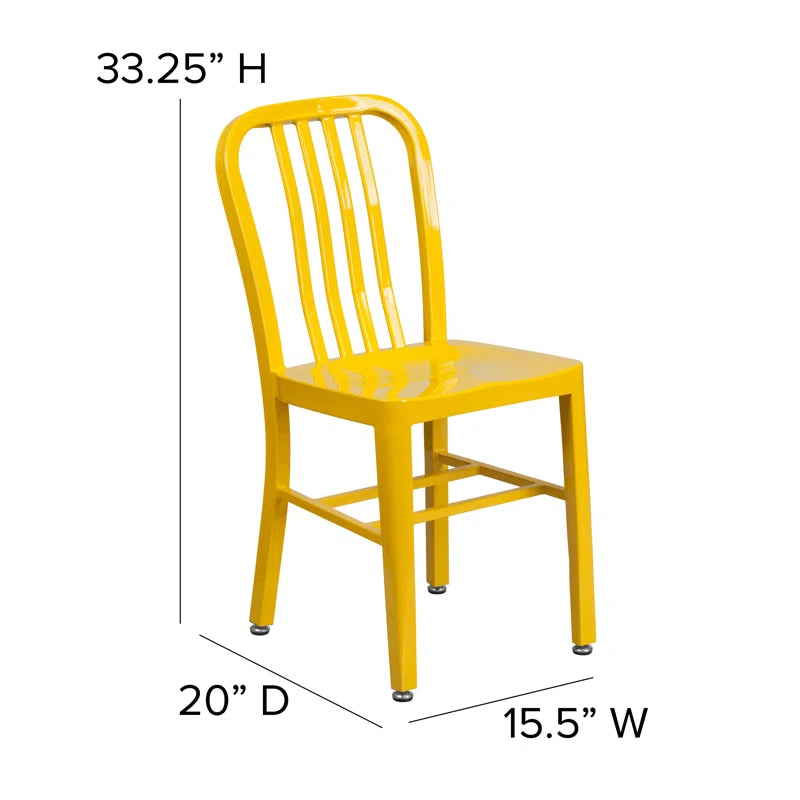 Akins Indoor/Outdoor Commercial Grade Metal Modern Dining Chairs by Flash Furniture (Set of 2)