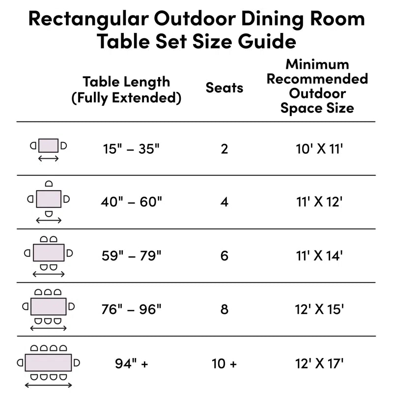 Aleera 6 - Person Patio Dining Set with Rectangular Table