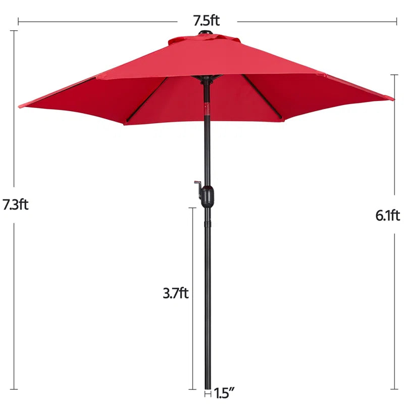 Allport 7.5' Market Patio Umbrella with Tilt and Crank