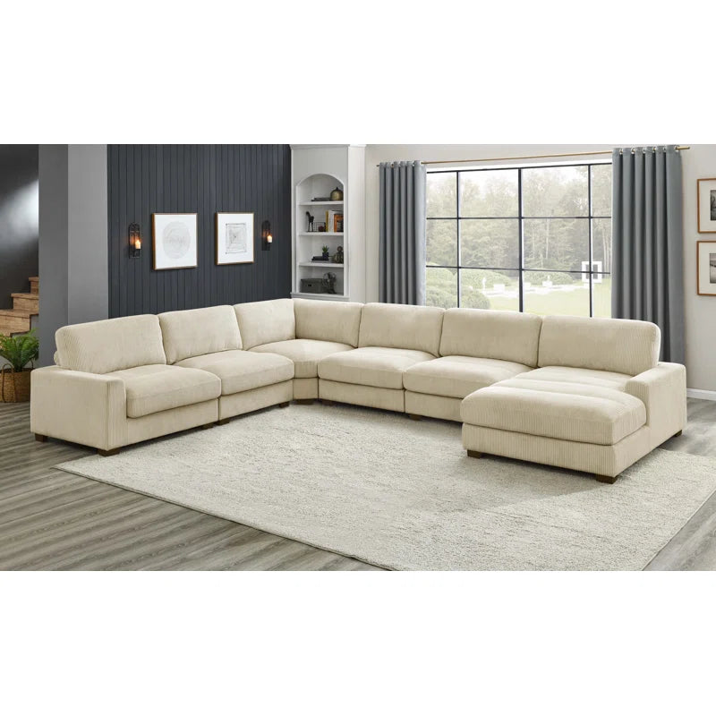 Aristedes 6 - Piece Corduroy Sectional