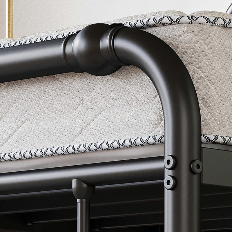 Ashwyn Heavy Duty Steel Slat Bed Frame with 18" High, Vintage Style, Anti Sway and Squeak Resistant
