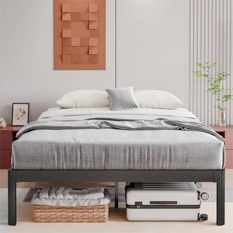 Ashwyn Verret Reinforced High Load-Bearing Frame Type Iron Bed with Anti-Shaking Design
