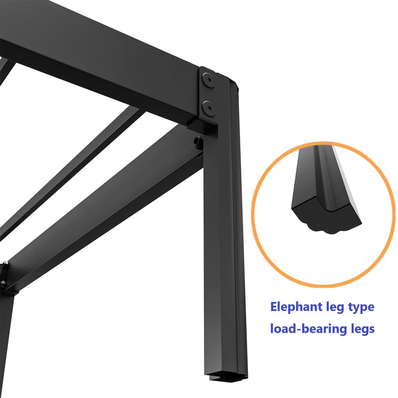 Ashwyn Verret Reinforced High Load-Bearing Frame Type Iron Bed with Anti-Shaking Design