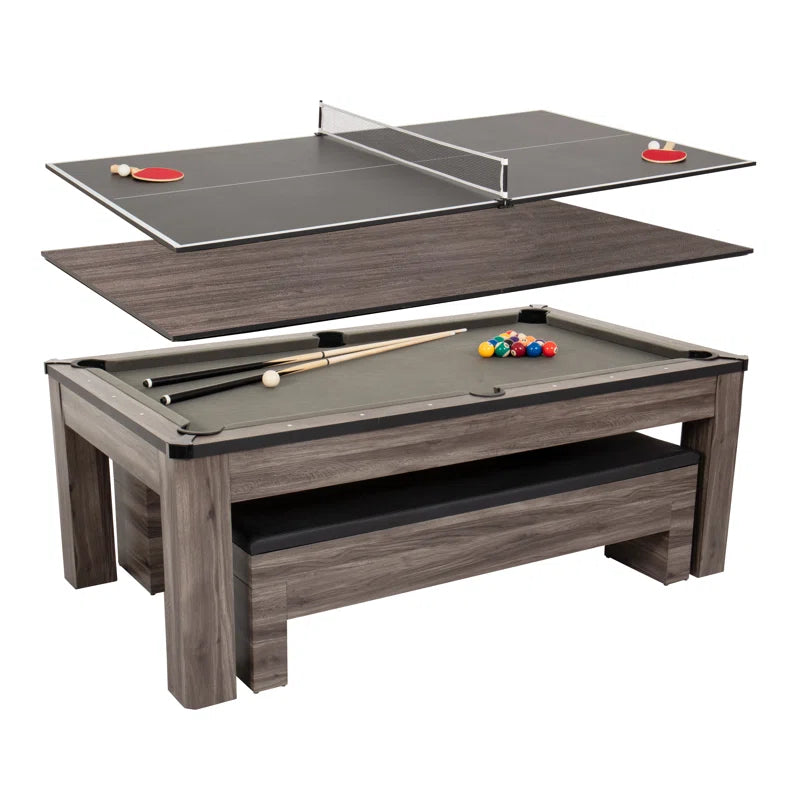 Hampton 3-in-1 Combination Table Includes Billiards, Table Tennis & Dining Table