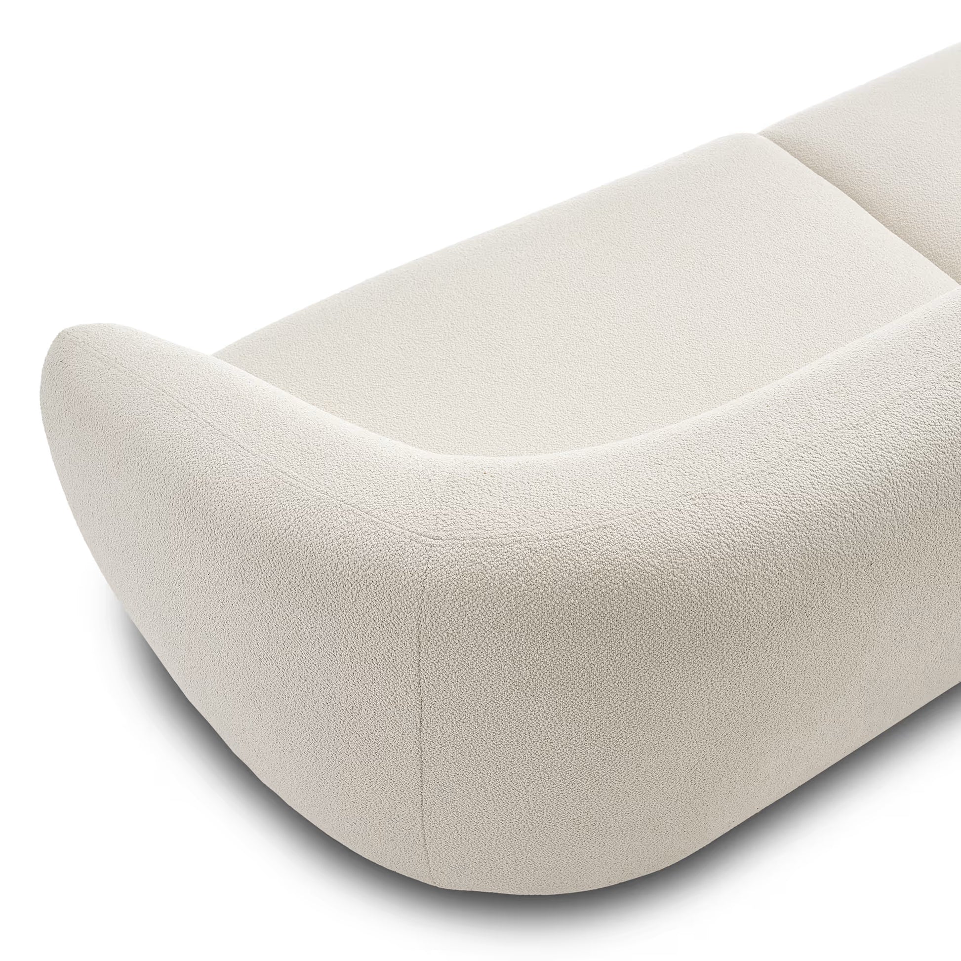 Auburn Performance Fabric Armless Curve Sofa with Ottoman