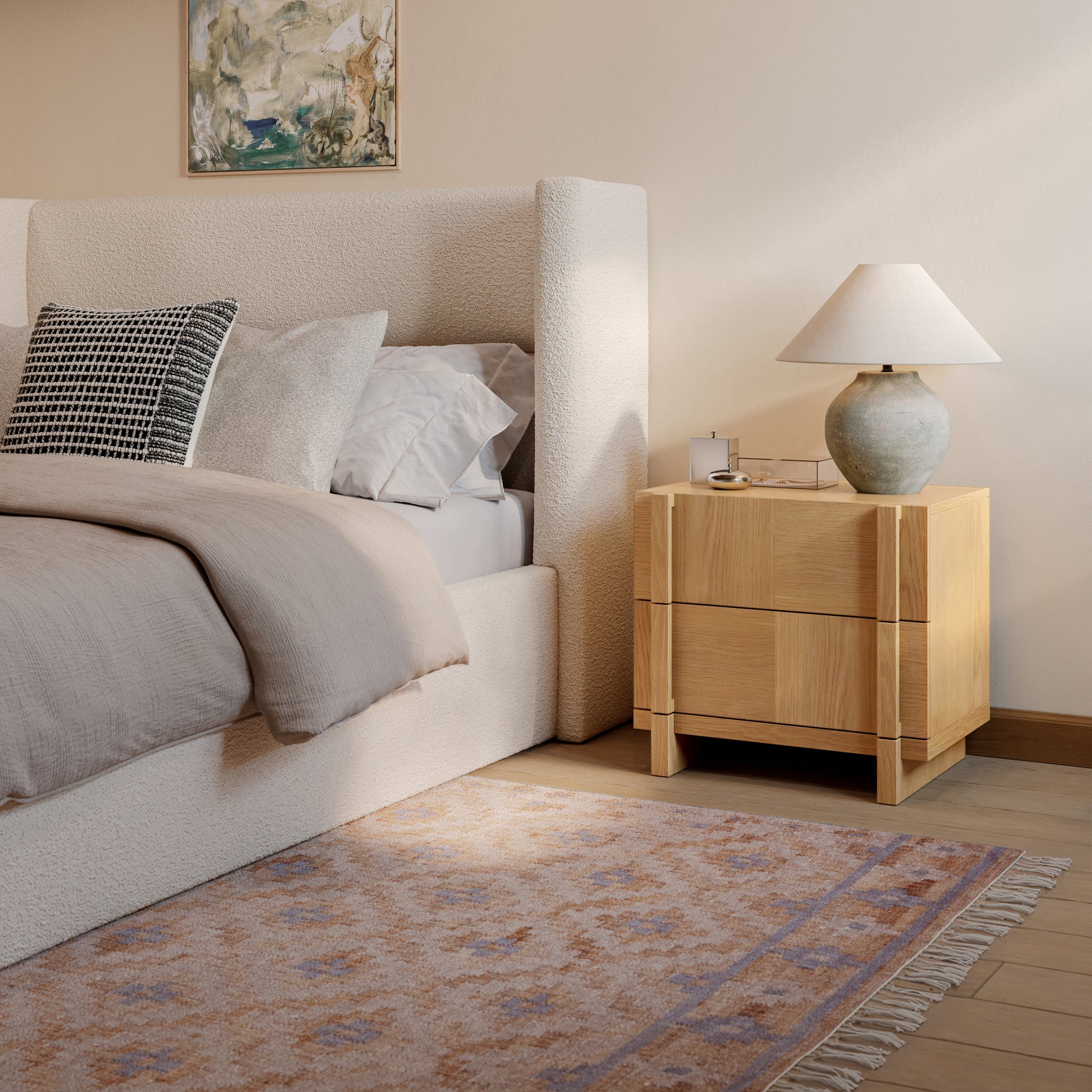 Ayra 2-Drawer Nightstand