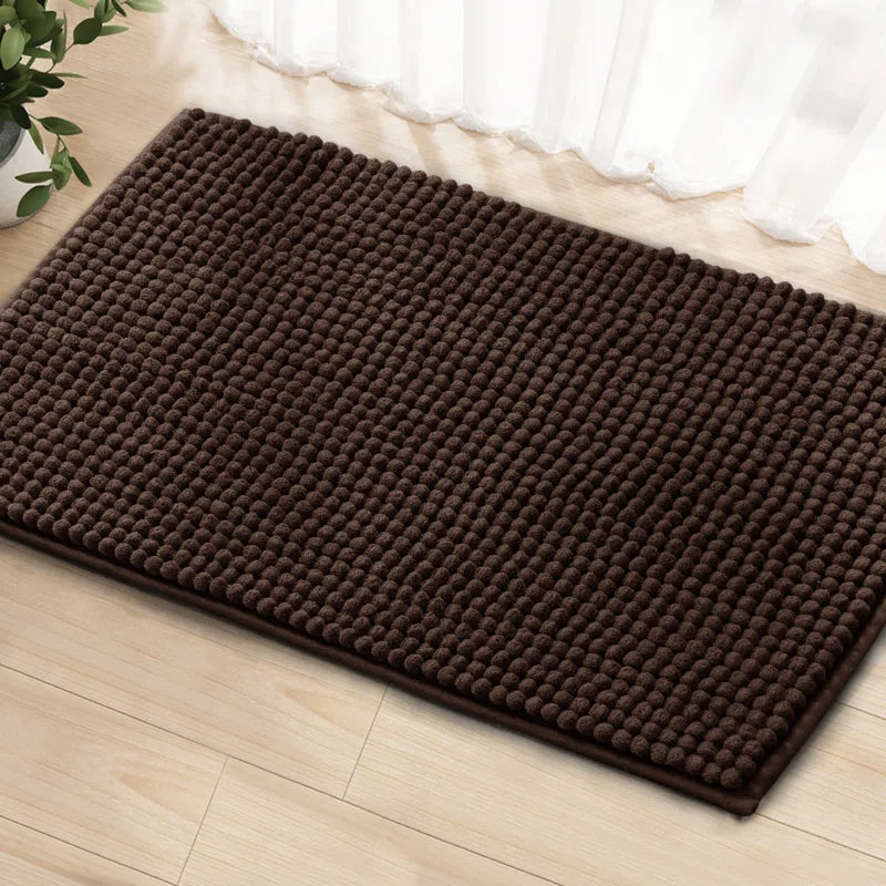 Luxury Polyester Rectangle Non-Slip Bath Rug