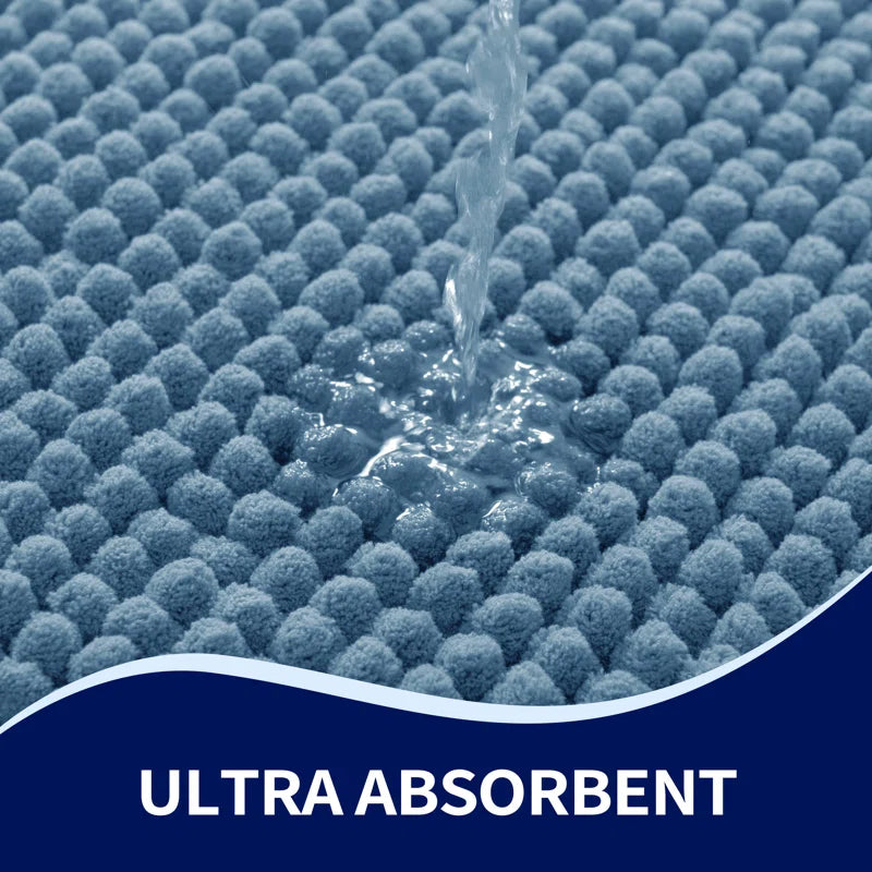 Luxury Polyester Rectangle Non-Slip Bath Rug