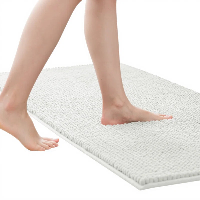 Luxury Polyester Rectangle Non-Slip Bath Rug