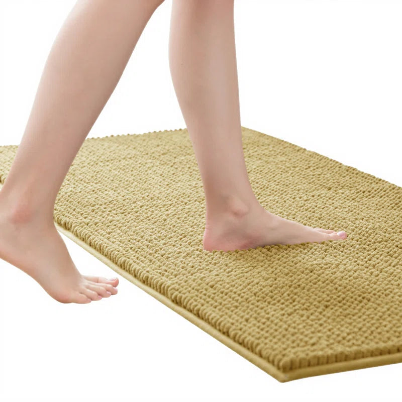 Luxury Polyester Rectangle Non-Slip Bath Rug