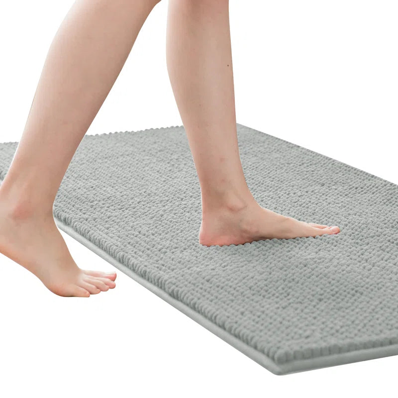 Luxury Polyester Rectangle Non-Slip Bath Rug