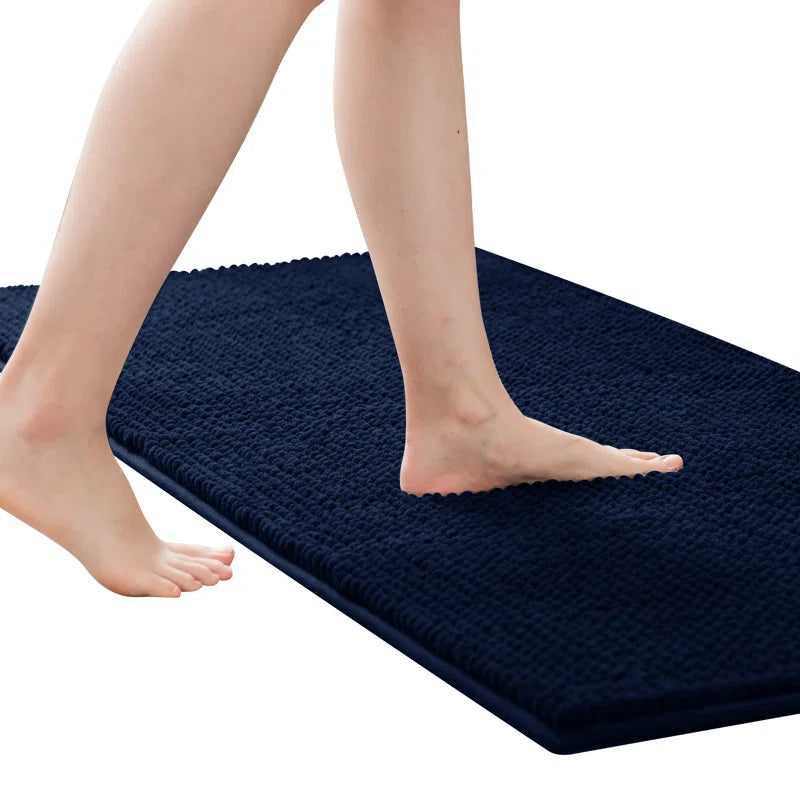 Luxury Polyester Rectangle Non-Slip Bath Rug