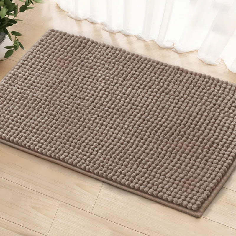 Luxury Polyester Rectangle Non-Slip Bath Rug