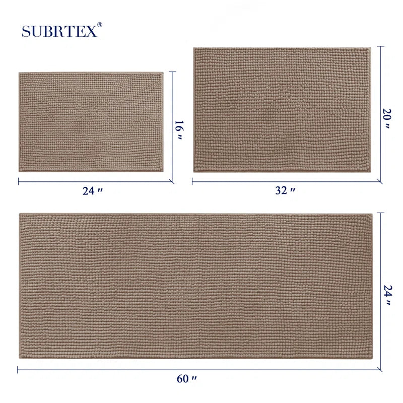 Luxury Polyester Rectangle Non-Slip Bath Rug