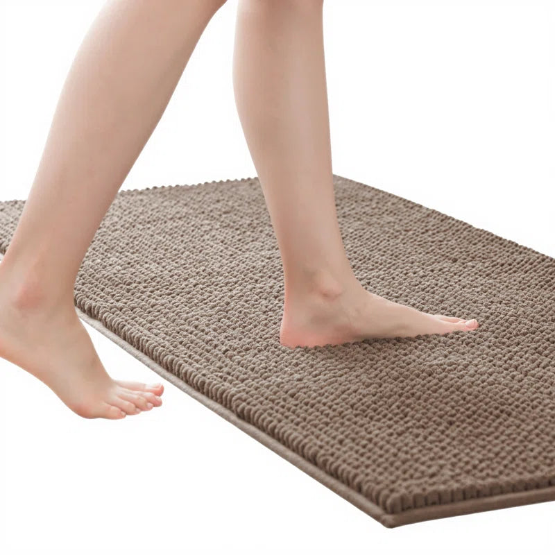 Luxury Polyester Rectangle Non-Slip Bath Rug