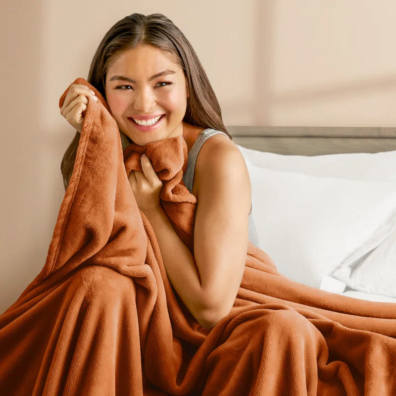 Bare Home Microplush Fleece Blanket - Fuzzy, Warm, Bed/Throw Blanket