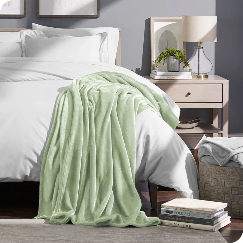 Bare Home Microplush Fleece Blanket - Fuzzy, Warm, Bed/Throw Blanket