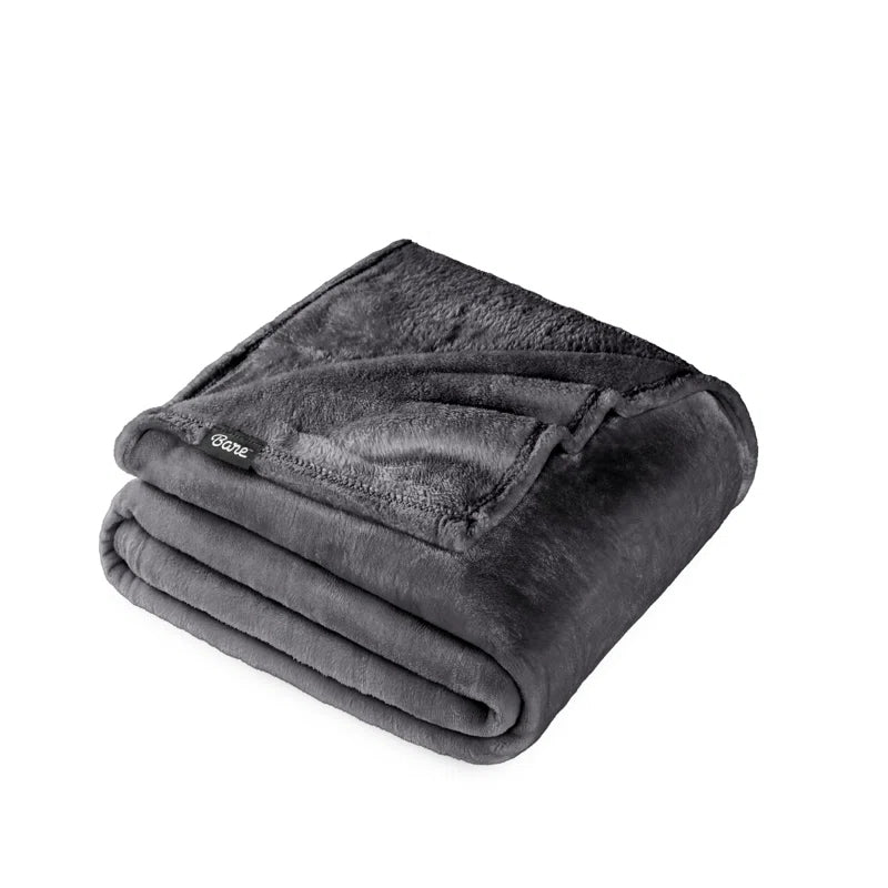 Bare Home Microplush Fleece Blanket - Fuzzy, Warm, Bed/Throw Blanket