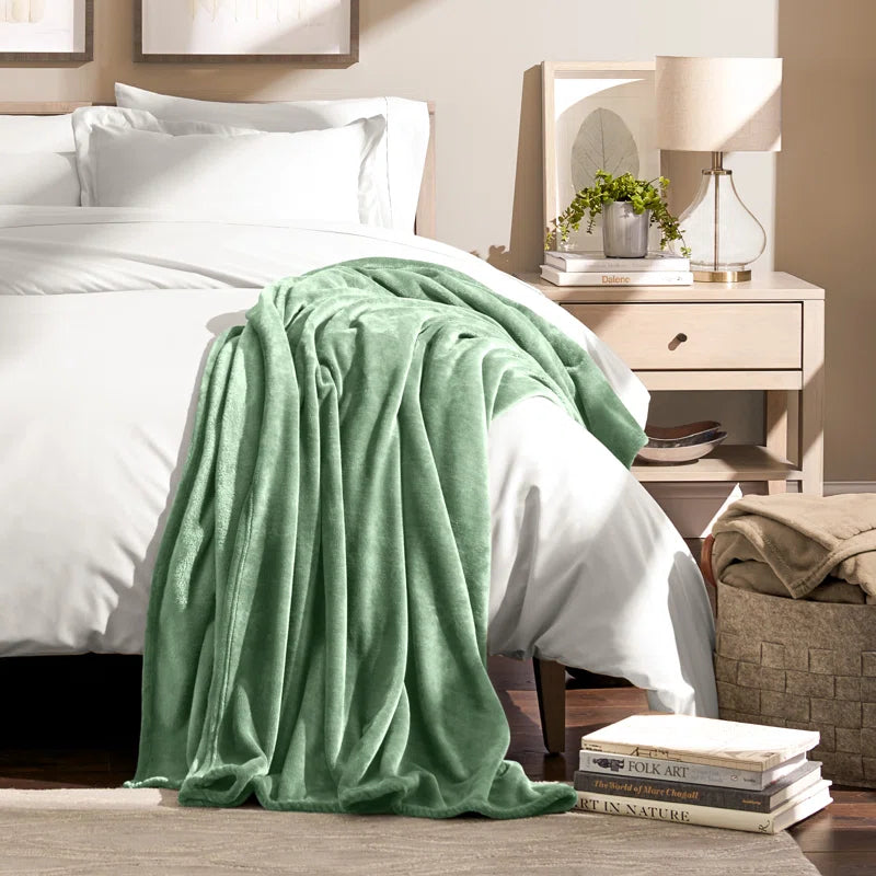 Bare Home Microplush Fleece Blanket - Fuzzy, Warm, Bed/Throw Blanket