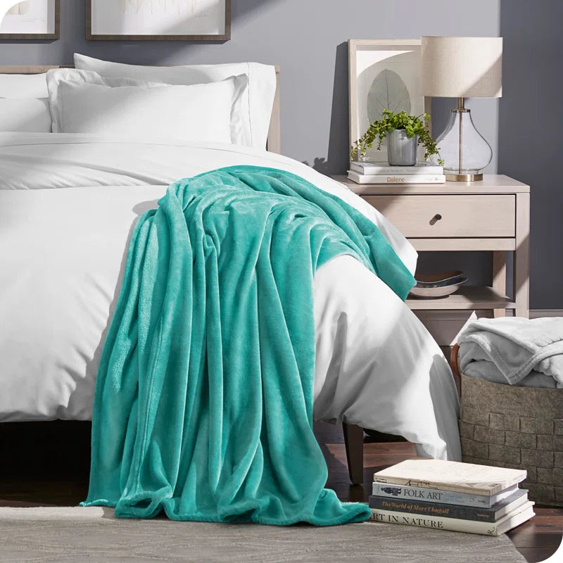 Bare Home Microplush Fleece Blanket - Fuzzy, Warm, Bed/Throw Blanket