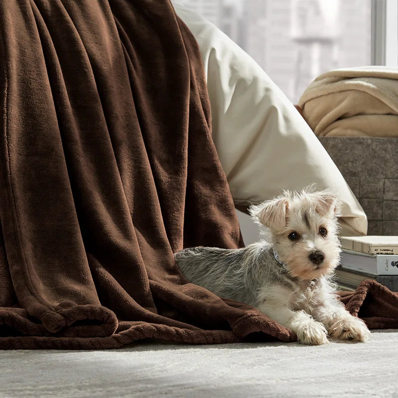 Bare Home Microplush Fleece Blanket - Fuzzy, Warm, Bed/Throw Blanket