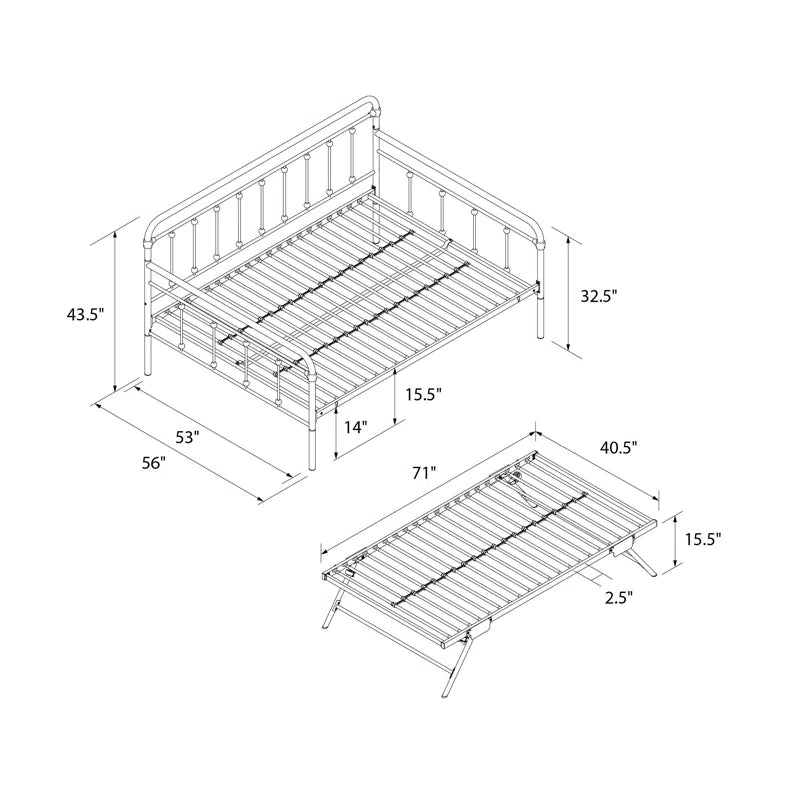 Beant Daybed with Pop Up Trundle