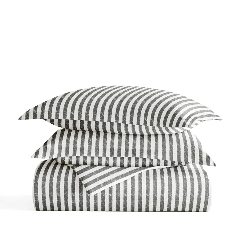 Becky Cameron Distressed Rugged Stripe Duvet Cover Set
