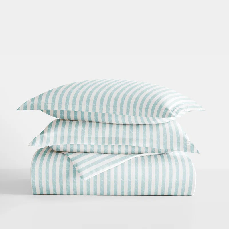 Becky Cameron Distressed Rugged Stripe Duvet Cover Set