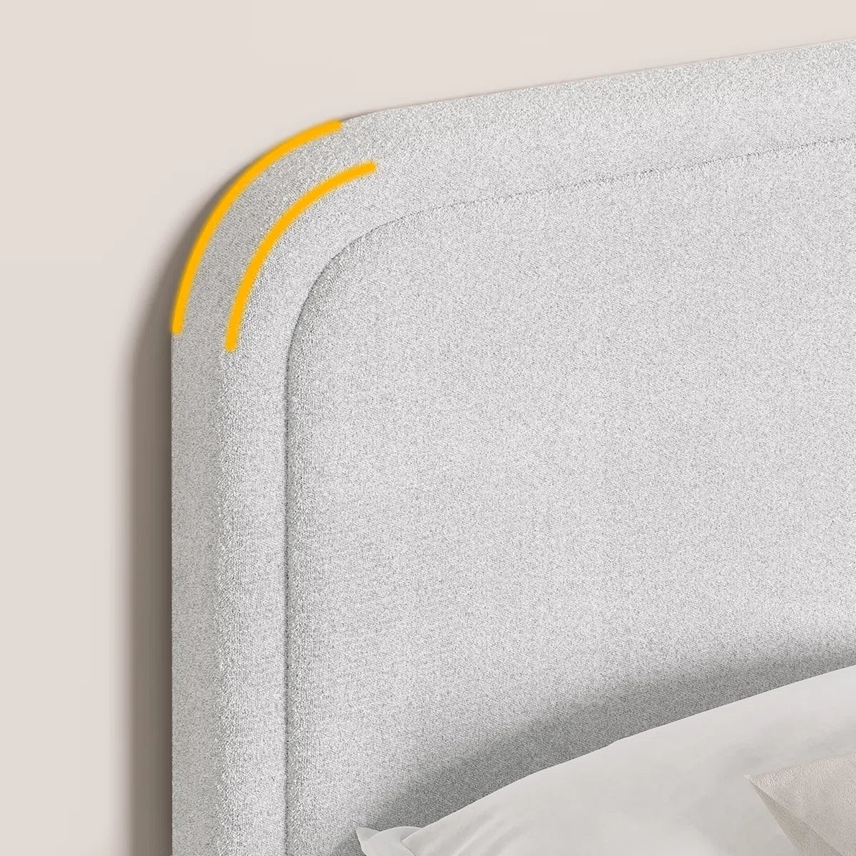 Bensu Boucle Upholstered Platform Bed