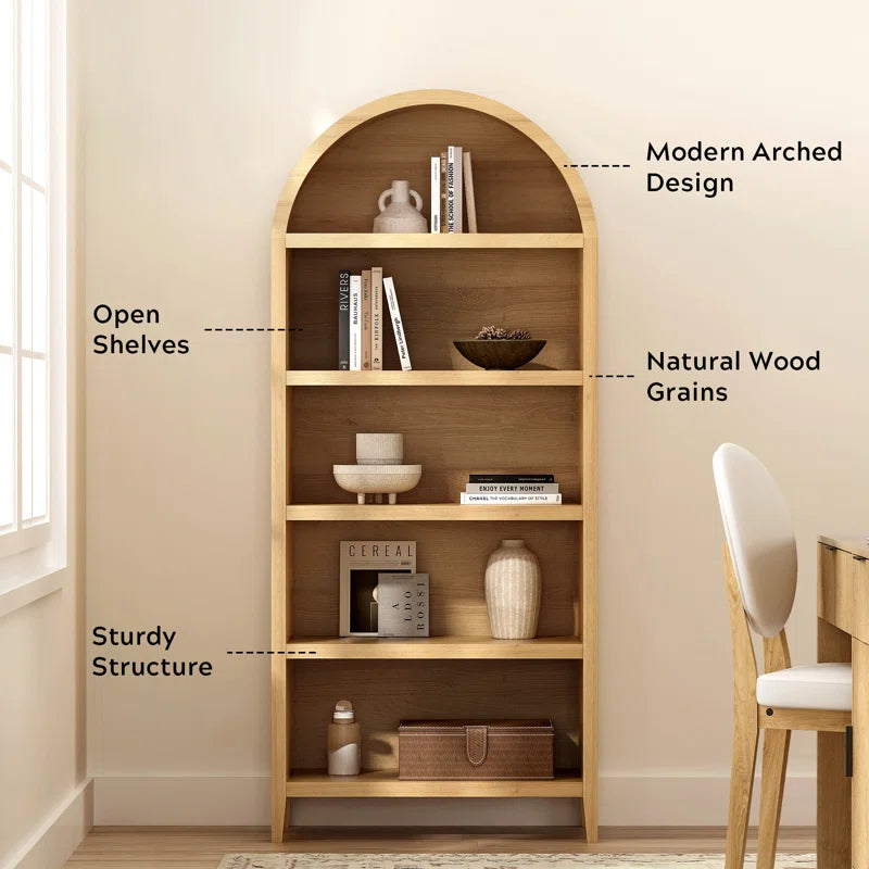 Bookcase Storage Display Cabinet With 5 Shelves