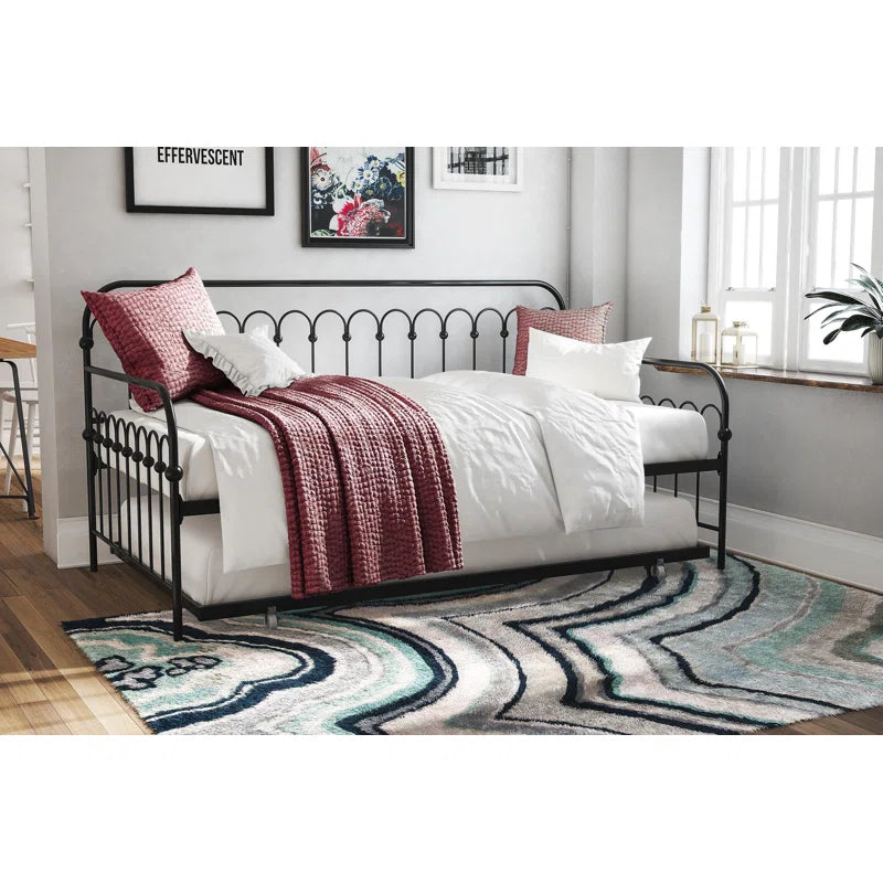 Bright Pop Metal Daybed with Trundle