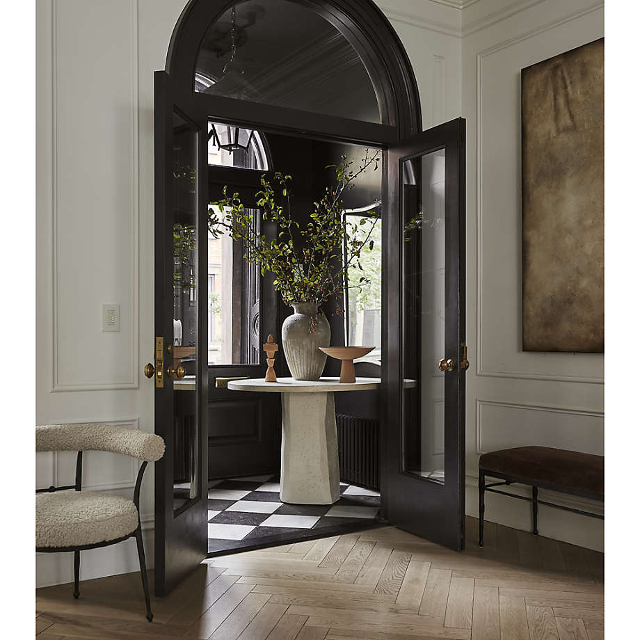 Rodin Brown Velvet Bench by Athena Calderone