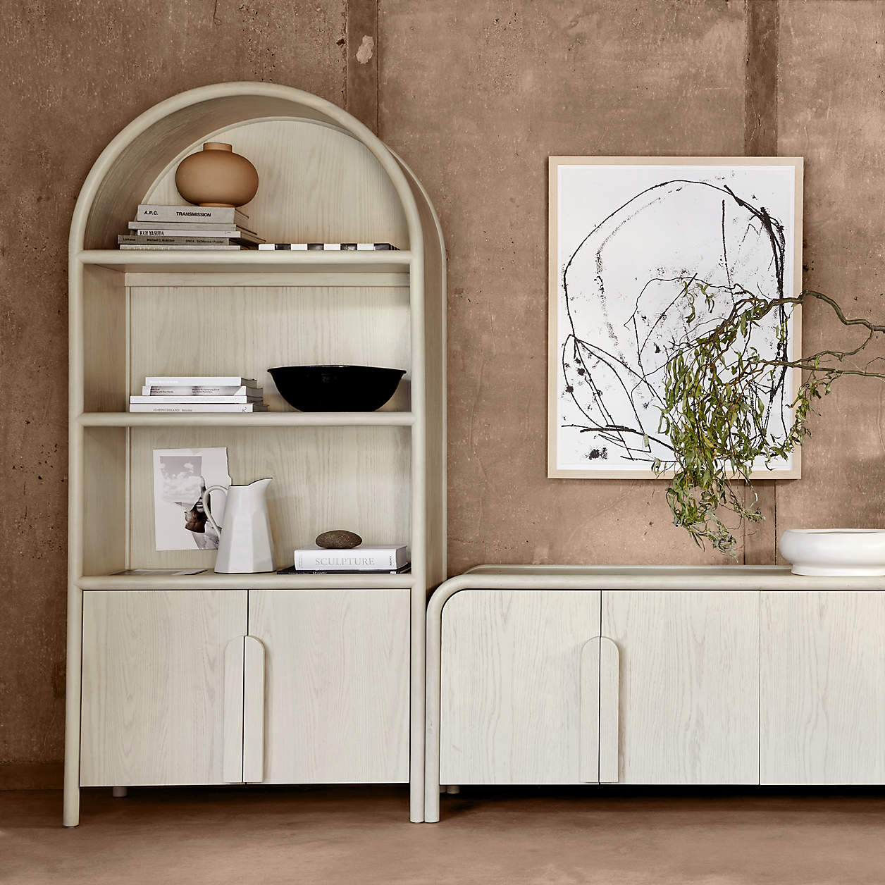 Annie 38" Storage Bookcase & Storage Cabinet by Leanne Ford