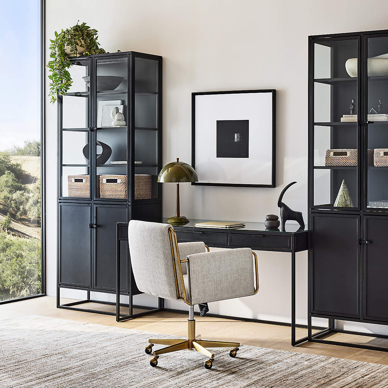 Casement 32" Black Storage Cabinet
