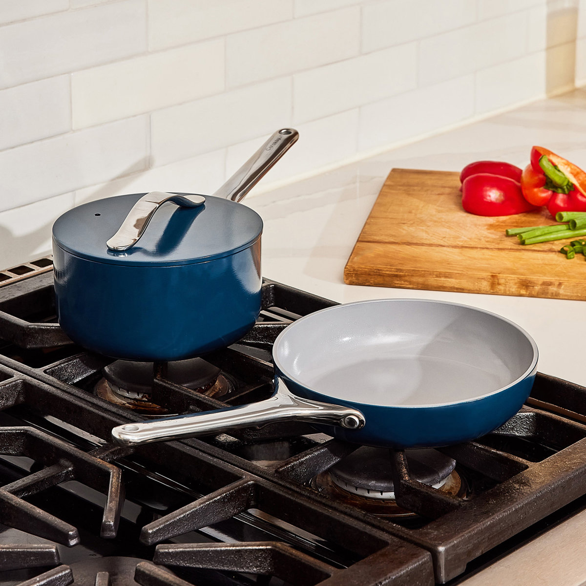 Caraway Nonstick Ceramic Minis Duo Cookware Set - Fry Pan & Saucepan