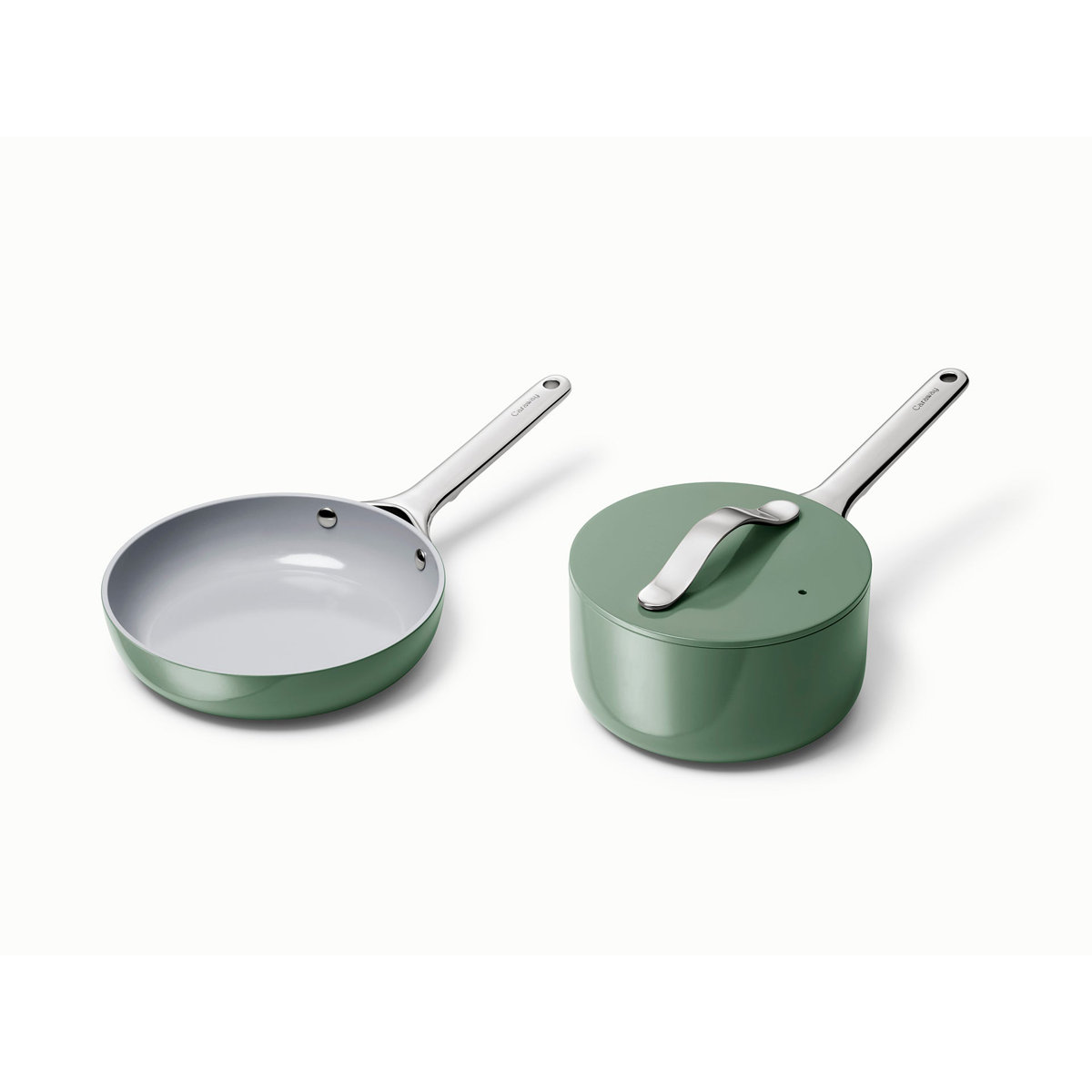 Caraway Nonstick Ceramic Minis Duo Cookware Set - Fry Pan & Saucepan