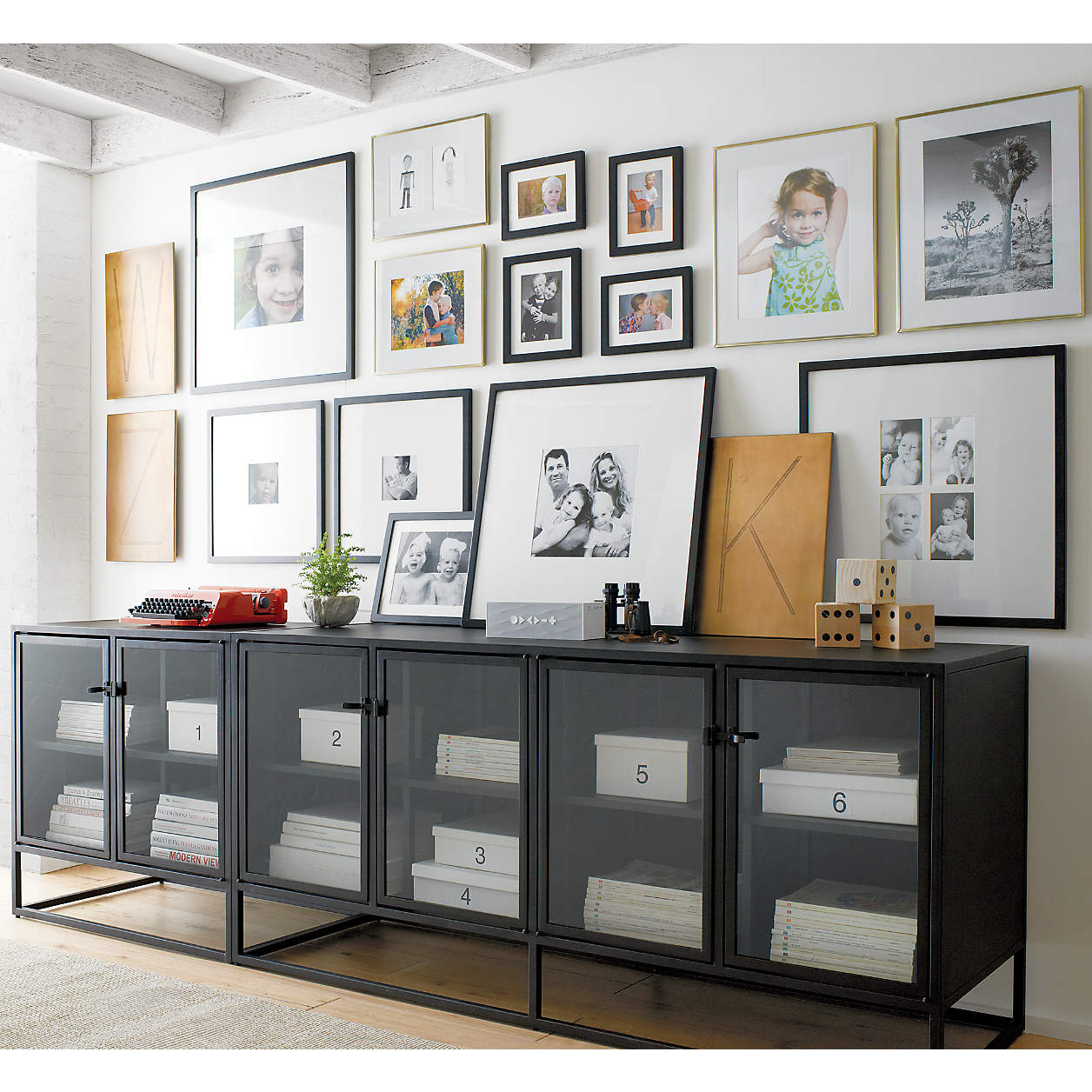 Casement 66" Black Credenza